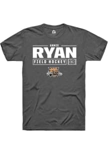 Annie Ryan  Ohio Bobcats Dark Grey Rally NIL Stacked Box Short Sleeve T Shirt