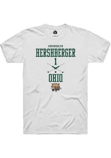 Gwendolyn Hershberger  Ohio Bobcats White Rally NIL Sport Icon Short Sleeve T Shirt