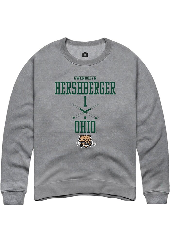 Gwendolyn Hershberger  Rally Ohio Bobcats Mens Graphite NIL Sport Icon Long Sleeve Crew Sweatshi..