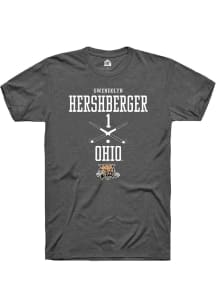 Gwendolyn Hershberger  Ohio Bobcats Dark Grey Rally NIL Sport Icon Short Sleeve T Shirt