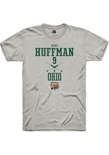 Mary Huffman  Ohio Bobcats Ash Rally NIL Sport Icon Short Sleeve T Shirt