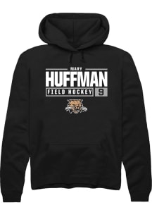 Mary Huffman  Rally Ohio Bobcats Mens Black NIL Stacked Box Long Sleeve Hoodie