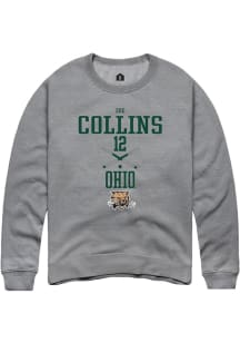 Zoe Collins  Rally Ohio Bobcats Mens Graphite NIL Sport Icon Long Sleeve Crew Sweatshirt