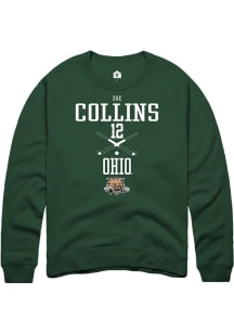 Zoe Collins  Rally Ohio Bobcats Mens Green NIL Sport Icon Long Sleeve Crew Sweatshirt