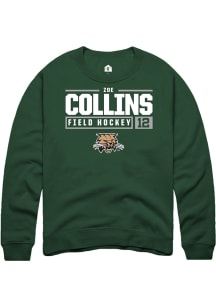 Zoe Collins  Rally Ohio Bobcats Mens Green NIL Stacked Box Long Sleeve Crew Sweatshirt