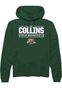 Zoe Collins  Rally Ohio Bobcats Mens Green NIL Stacked Box Long Sleeve Hoodie