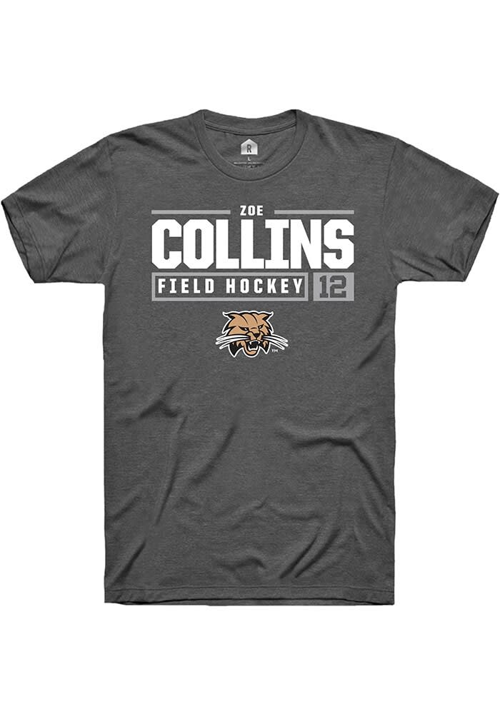 Zoe Collins  Ohio Bobcats Dark Grey Rally NIL Stacked Box Short Sleeve T Shirt