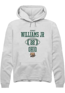 Adonis Williams Jr.  Rally Ohio Bobcats Mens White NIL Sport Icon Long Sleeve Hoodie