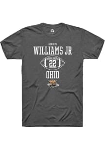 Adonis Williams Jr.  Ohio Bobcats Dark Grey Rally NIL Sport Icon Short Sleeve T Shirt