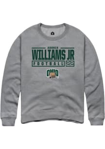 Adonis Williams Jr.  Rally Ohio Bobcats Mens Graphite NIL Stacked Box Long Sleeve Crew Sweatshir..