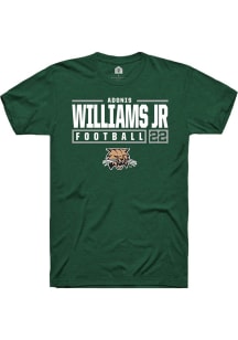 Adonis Williams Jr.  Ohio Bobcats Green Rally NIL Stacked Box Short Sleeve T Shirt