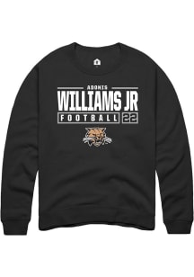 Adonis Williams Jr.  Rally Ohio Bobcats Mens Black NIL Stacked Box Long Sleeve Crew Sweatshirt