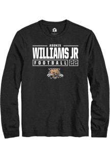 Adonis Williams Jr.  Ohio Bobcats Black Rally NIL Stacked Box Long Sleeve T Shirt