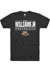 Adonis Williams Jr.  Ohio Bobcats Black Rally NIL Stacked Box Short Sleeve T Shirt