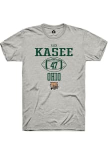 Alex Kasee  Ohio Bobcats Ash Rally NIL Sport Icon Short Sleeve T Shirt