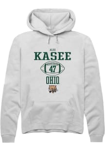 Alex Kasee  Rally Ohio Bobcats Mens White NIL Sport Icon Long Sleeve Hoodie