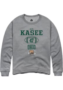 Alex Kasee  Rally Ohio Bobcats Mens Graphite NIL Sport Icon Long Sleeve Crew Sweatshirt