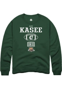 Alex Kasee  Rally Ohio Bobcats Mens Green NIL Sport Icon Long Sleeve Crew Sweatshirt