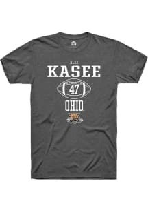 Alex Kasee  Ohio Bobcats Dark Grey Rally NIL Sport Icon Short Sleeve T Shirt