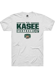 Alex Kasee  Ohio Bobcats White Rally NIL Stacked Box Short Sleeve T Shirt