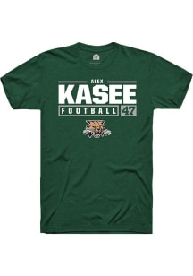 Alex Kasee  Ohio Bobcats Green Rally NIL Stacked Box Short Sleeve T Shirt