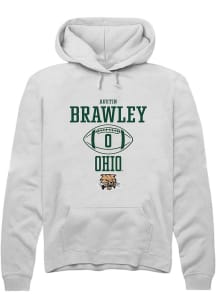 Austin Brawley  Rally Ohio Bobcats Mens White NIL Sport Icon Long Sleeve Hoodie