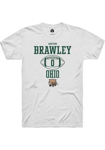 Austin Brawley  Ohio Bobcats White Rally NIL Sport Icon Short Sleeve T Shirt