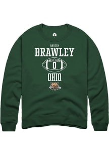 Austin Brawley  Rally Ohio Bobcats Mens Green NIL Sport Icon Long Sleeve Crew Sweatshirt