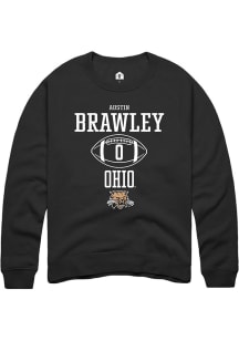 Austin Brawley  Rally Ohio Bobcats Mens Black NIL Sport Icon Long Sleeve Crew Sweatshirt