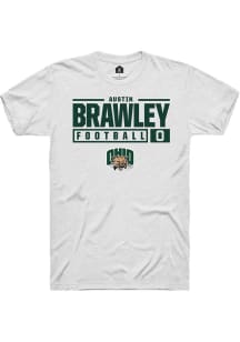 Austin Brawley  Ohio Bobcats White Rally NIL Stacked Box Short Sleeve T Shirt