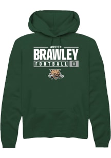 Austin Brawley  Rally Ohio Bobcats Mens Green NIL Stacked Box Long Sleeve Hoodie