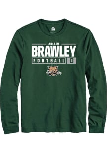 Austin Brawley  Ohio Bobcats Green Rally NIL Stacked Box Long Sleeve T Shirt