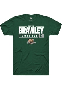 Austin Brawley  Ohio Bobcats Green Rally NIL Stacked Box Short Sleeve T Shirt