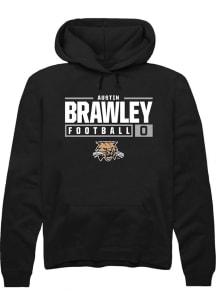 Austin Brawley  Rally Ohio Bobcats Mens Black NIL Stacked Box Long Sleeve Hoodie