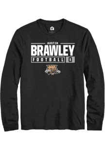 Austin Brawley  Ohio Bobcats Black Rally NIL Stacked Box Long Sleeve T Shirt