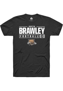 Austin Brawley  Ohio Bobcats Black Rally NIL Stacked Box Short Sleeve T Shirt