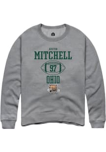 Austin Mitchell  Rally Ohio Bobcats Mens Graphite NIL Sport Icon Long Sleeve Crew Sweatshirt