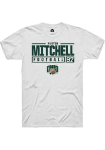 Austin Mitchell  Ohio Bobcats White Rally NIL Stacked Box Short Sleeve T Shirt