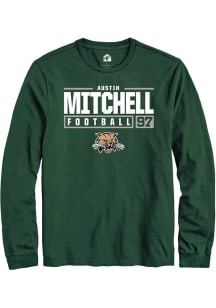 Austin Mitchell  Ohio Bobcats Green Rally NIL Stacked Box Long Sleeve T Shirt