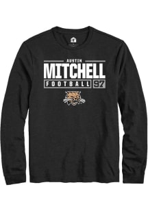 Austin Mitchell  Ohio Bobcats Black Rally NIL Stacked Box Long Sleeve T Shirt