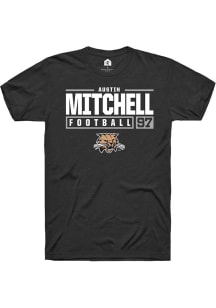 Austin Mitchell  Ohio Bobcats Black Rally NIL Stacked Box Short Sleeve T Shirt