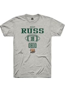 Bailey Russ  Ohio Bobcats Ash Rally NIL Sport Icon Short Sleeve T Shirt