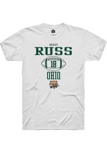 Bailey Russ  Ohio Bobcats White Rally NIL Sport Icon Short Sleeve T Shirt