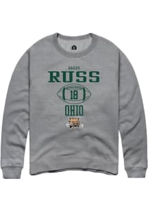 Bailey Russ  Rally Ohio Bobcats Mens Graphite NIL Sport Icon Long Sleeve Crew Sweatshirt