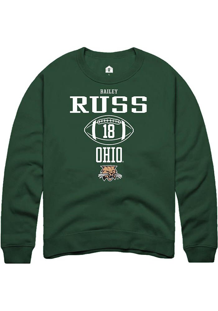 Bailey Russ Rally Ohio Bobcats Mens NIL Sport Icon Long Sleeve Crew Sweatshirt