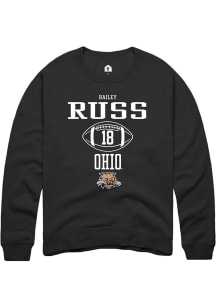 Bailey Russ  Rally Ohio Bobcats Mens Black NIL Sport Icon Long Sleeve Crew Sweatshirt