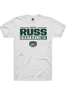 Bailey Russ  Ohio Bobcats White Rally NIL Stacked Box Short Sleeve T Shirt