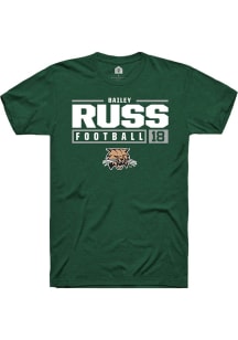 Bailey Russ  Ohio Bobcats Green Rally NIL Stacked Box Short Sleeve T Shirt