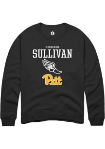 Mackenzie Sullivan Rally Mens Black Pitt Panthers NIL Sport Icon Crew Sweatshirt