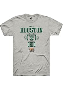 Bryce Houston  Ohio Bobcats Ash Rally NIL Sport Icon Short Sleeve T Shirt